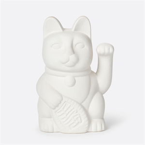 DOIY White Neko Lucky Cat Ceramic Vase
